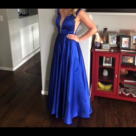 Blue prom dress size medium - Picture 2 of 3